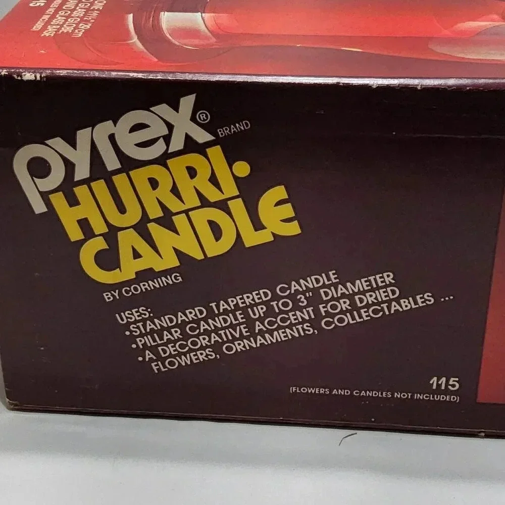 Vintage Corning Pyrex Hurri-candle 11.5in Tall Globe and Base New